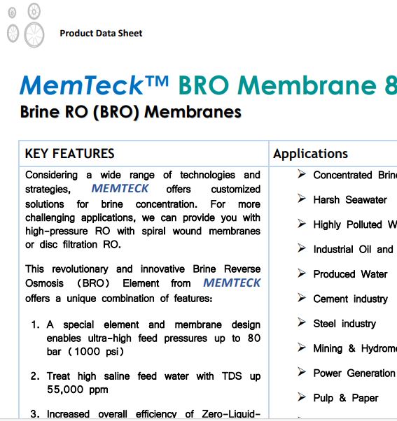 Memteck BRO Membrane 8040